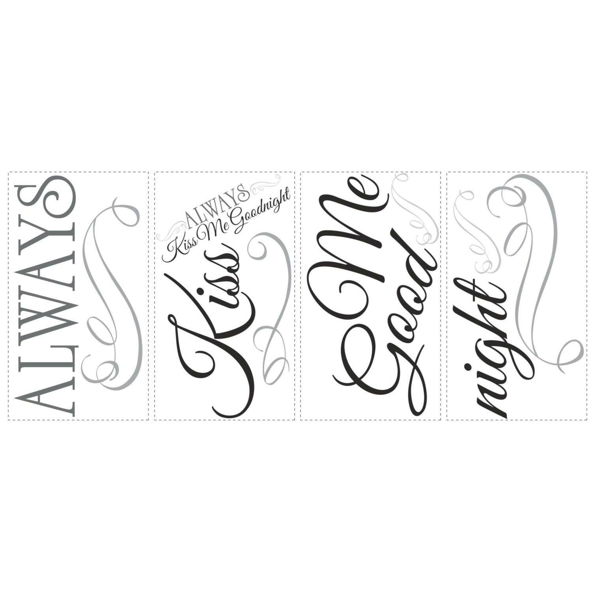 RoomMates Always Kiss Me Goodnight Peel & Stick Wall Decals